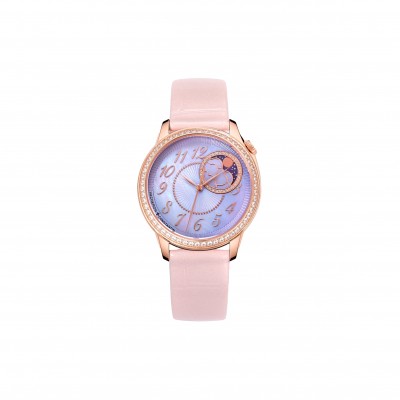VACHERON CONSTANTIN ÉGÉRIE MOON PHASE 37 MM PINK GOLD WATCH 8005F/000R-H030